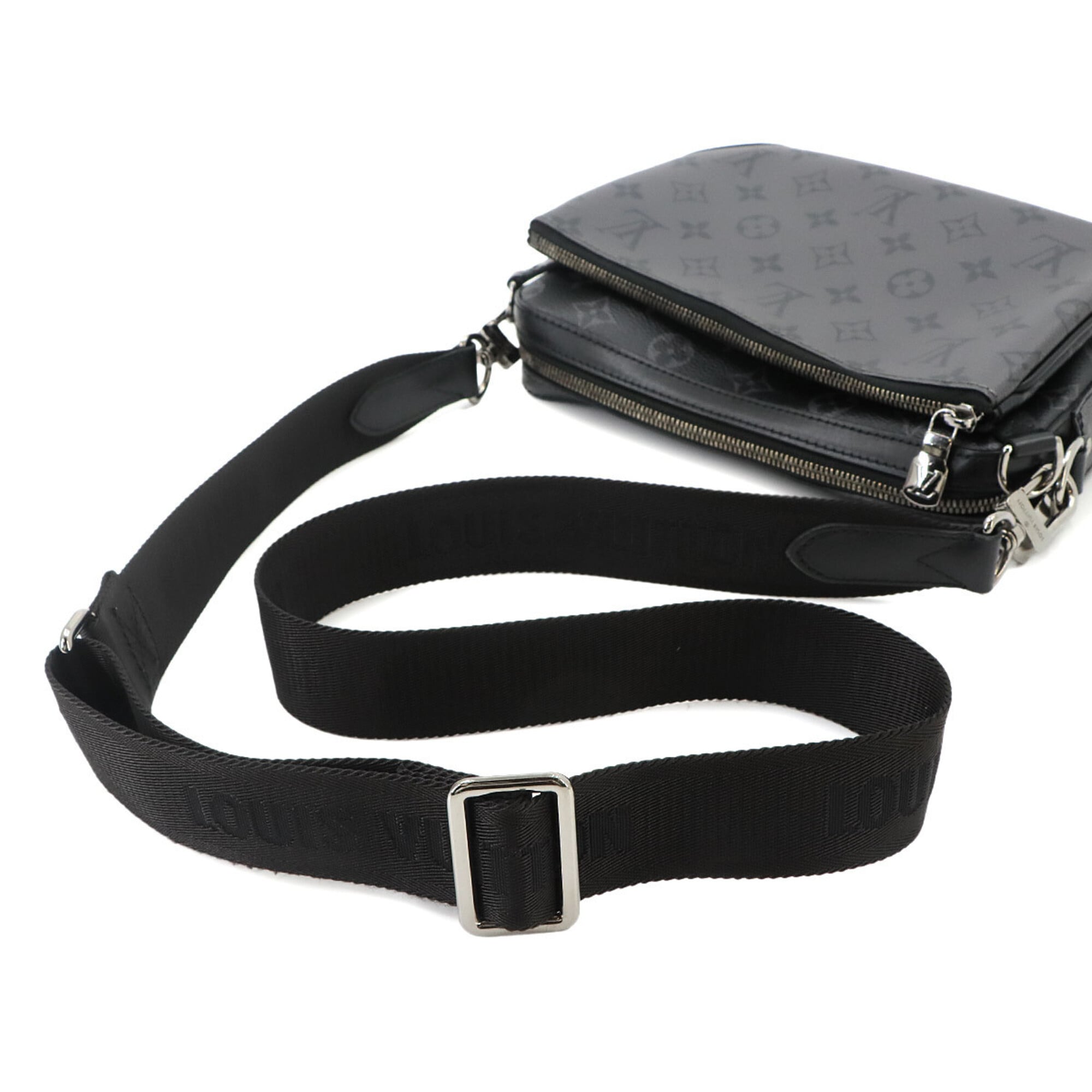 Louis Vuitton Monogram Eclipse Reverse Trio Shoulder Handbag M69443 Messenger — Like New