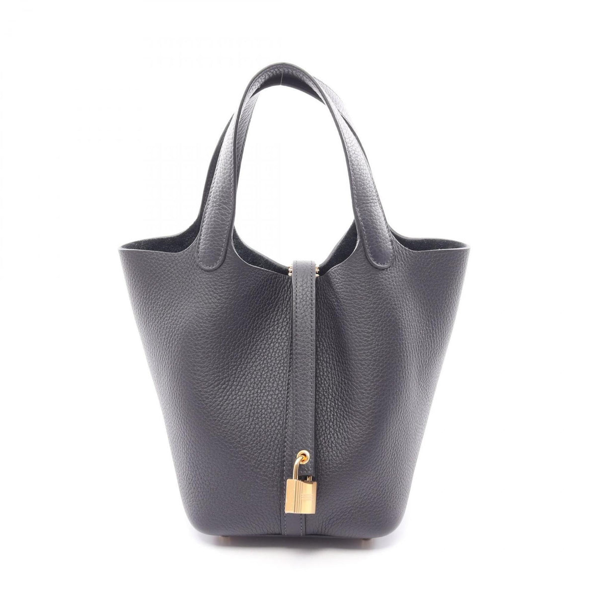 Hermes Picotin Lock PM Caban Handbag, made of Taurillon Clemence leather, women's, navy blue — New - Store Return