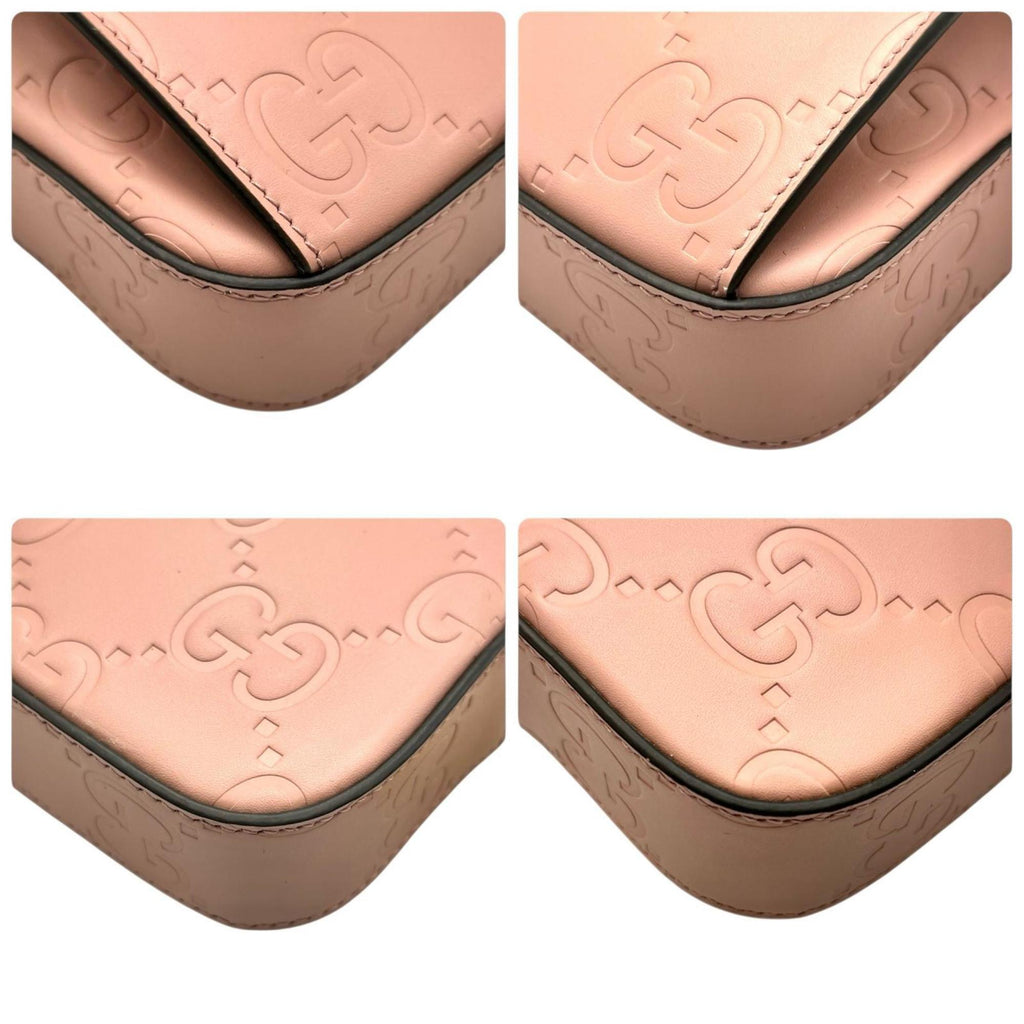 Gucci GG Mini Shoulder Bag 781554 Leather Pink Women's