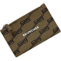 Balenciaga Coin Case ec-24879 Beige BB Monogram 640535 Purse Card Holder PVC Leather 2762 0 568148 BALENCIAGA Wallet Men's Women's