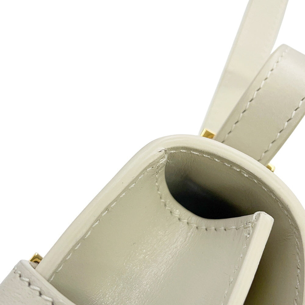 Saint Laurent Paris Manhattan Mini Leather Shoulder Bag 727766 SAINT LAURENT PARIS White Handbag — Like New