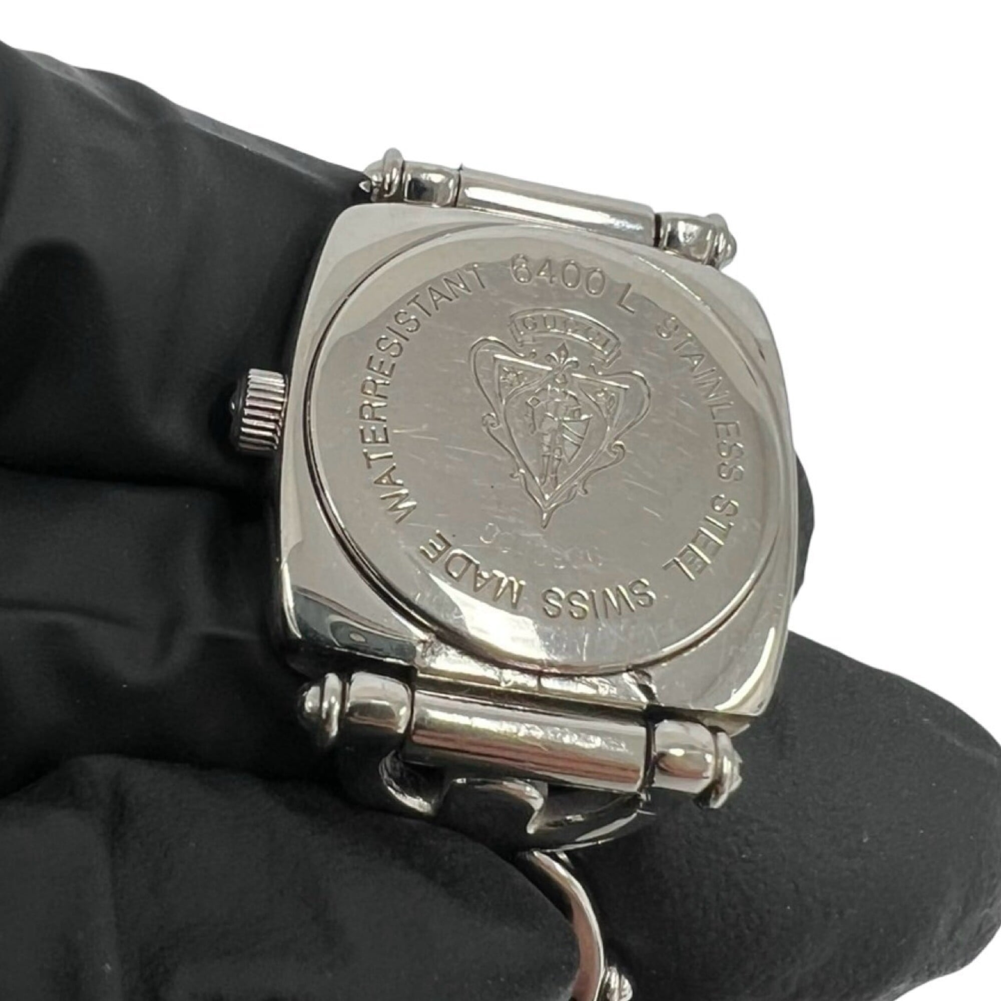 GUCCI Horsebit Chain Stainless Steel Quartz Wristwatch, Silver, 37483 — Good