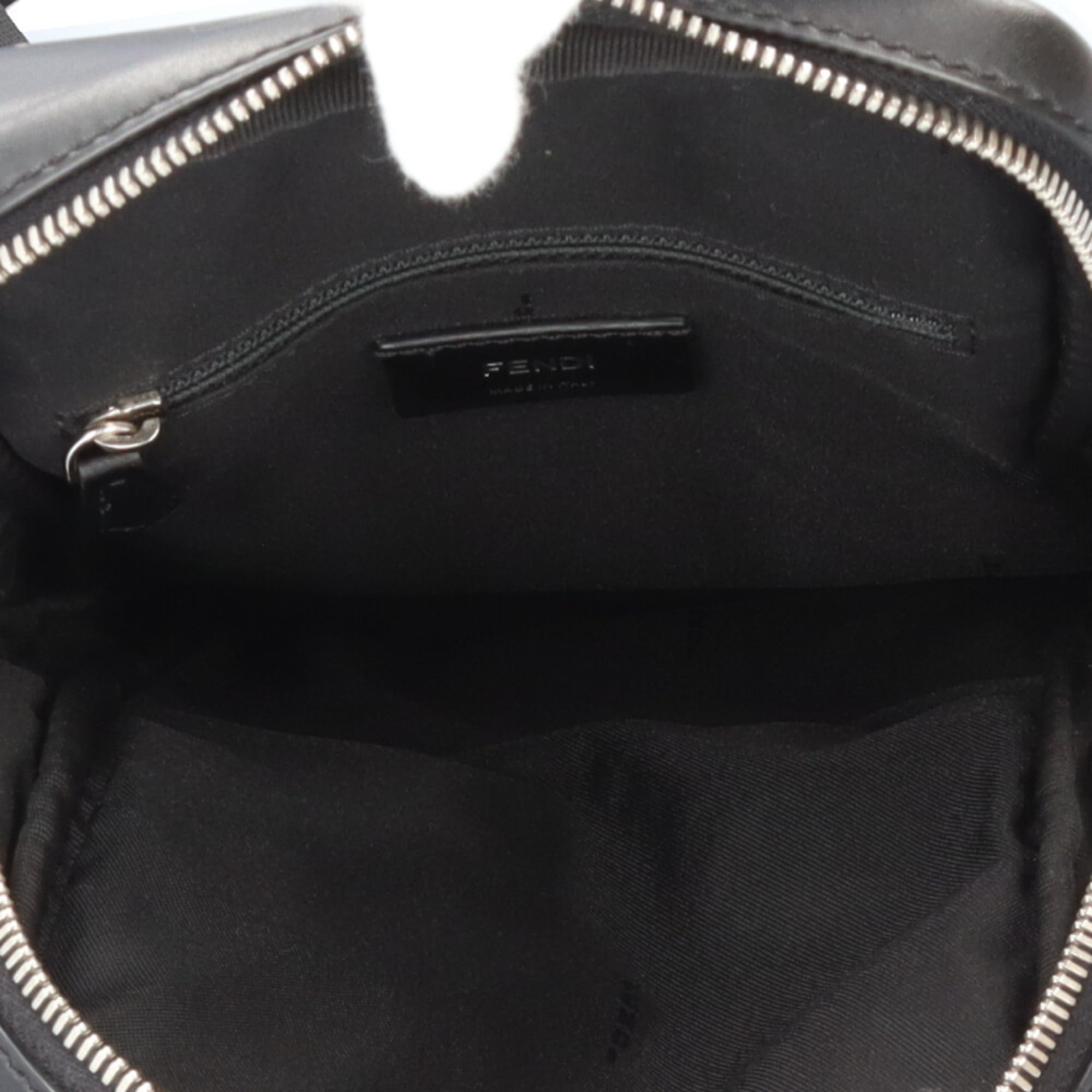 Pre-owned Fendi Bag Bugs Body Bag, Leather 7VZ033 A2FT Black, Men's