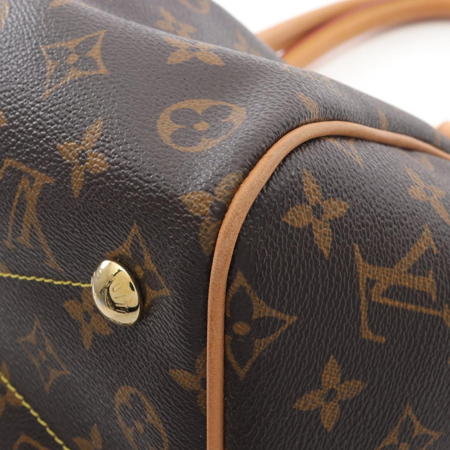 Louis Vuitton Tivoli PM Handbag, Coated Canvas and Leather, Monogram, Women's, Brown, M40143