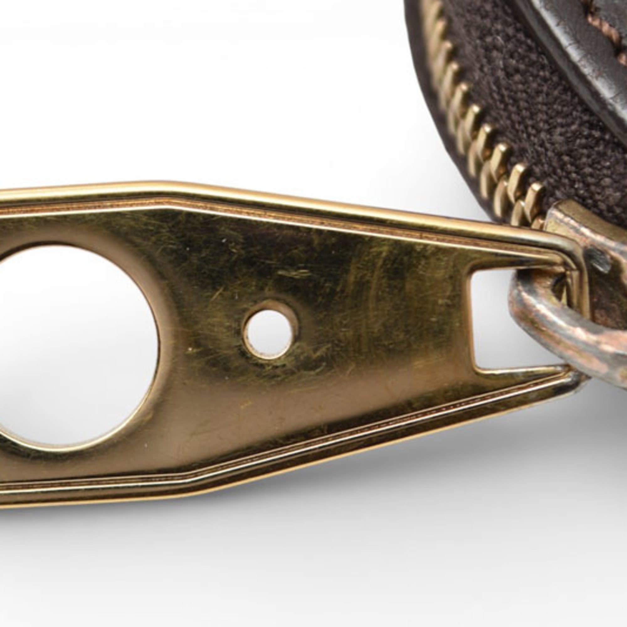 Celine coin case, circle-shaped, dark brown