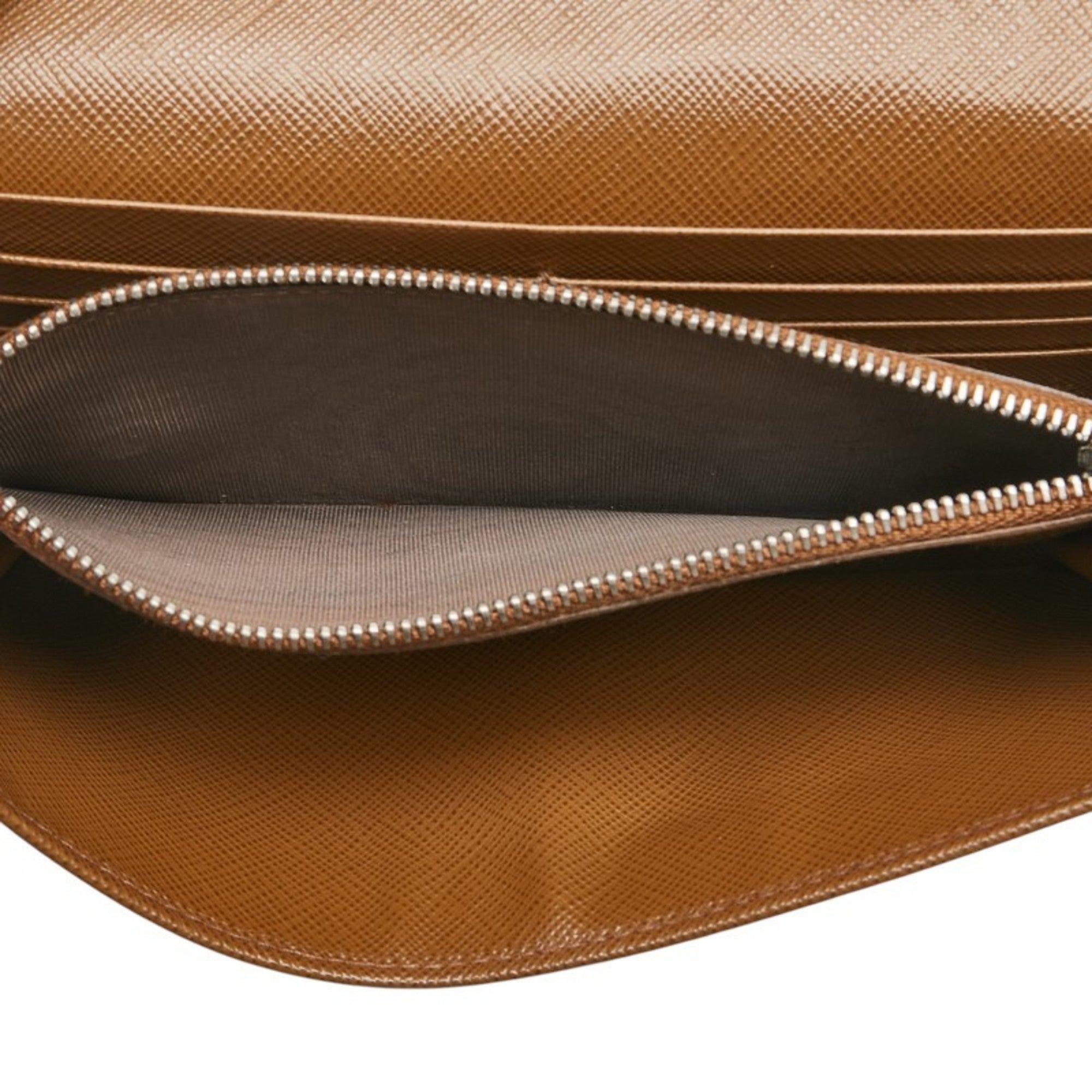 Prada Women's Long Wallet 1MH037 Brown Saffiano Leather