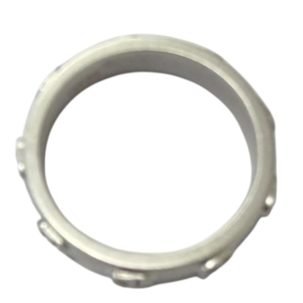 DIOR Homme R3472HOMST D990 AG925 CD Icon Ring, Silver, Size M, Weight 5.7g, Men's, with Box and Dust Bag — Like New