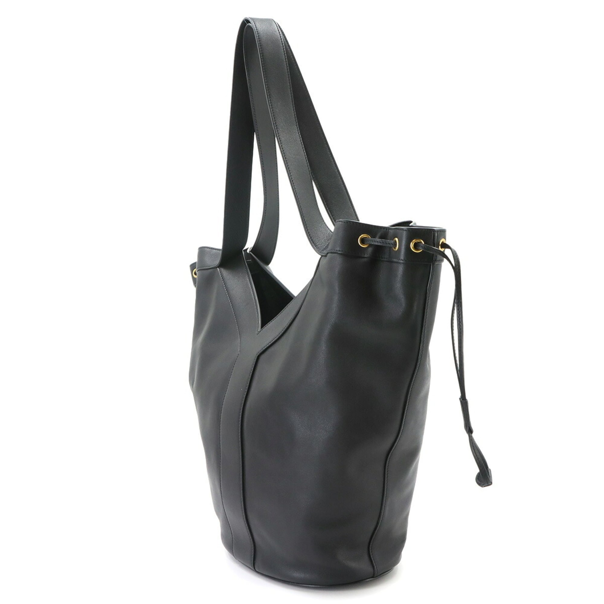 Saint Laurent Y Hobo Tote Handbag, Leather, Black, 833160 Bag — New - Store Return
