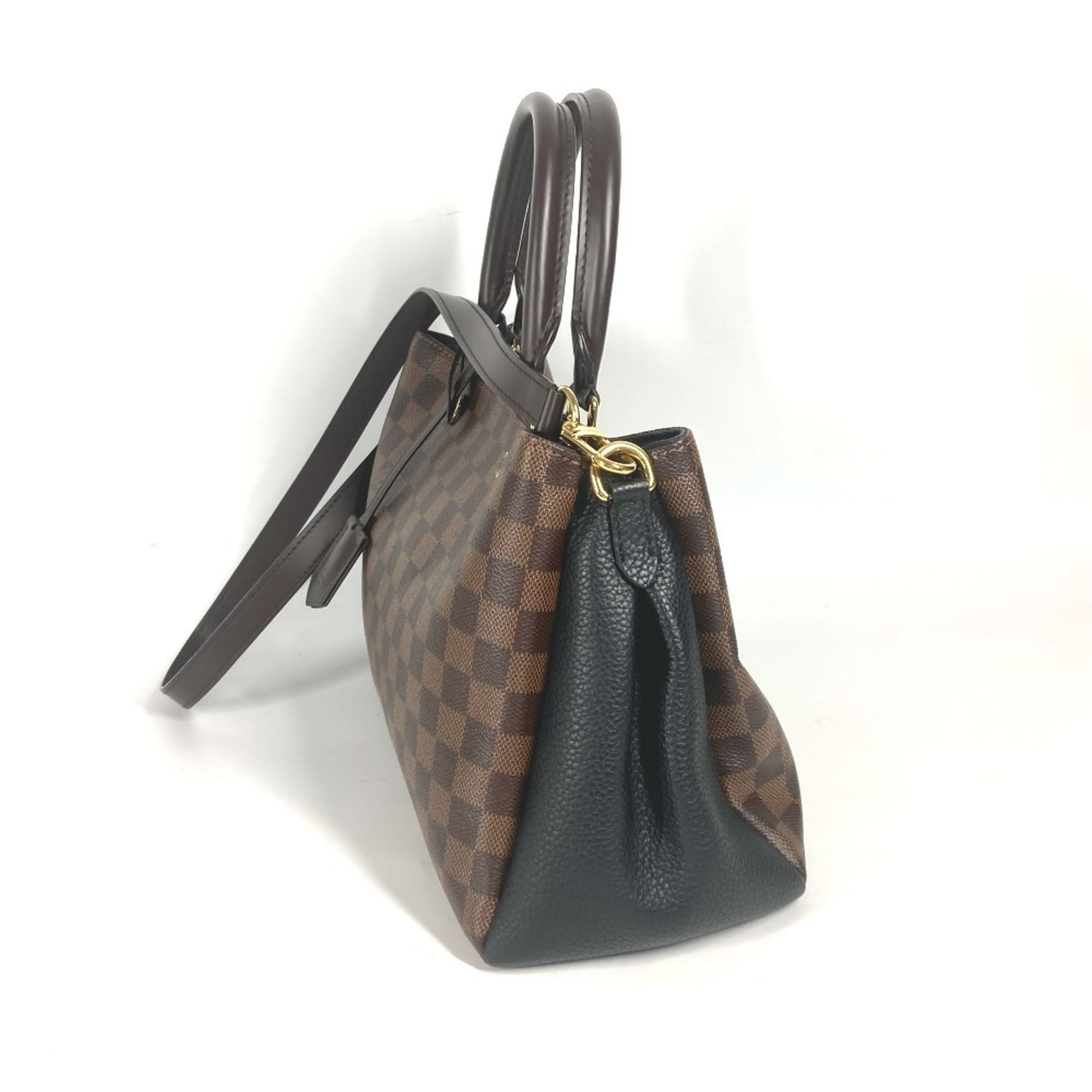 LOUIS VUITTON N41673 Damier Brittany Handbag Shoulder Bag Tote Canvas Women's Ebene Brown L-240829-8 — Like New
