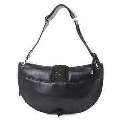 Christian Dior Admit It Shoulder Handbag Leather Black Corset — Like New