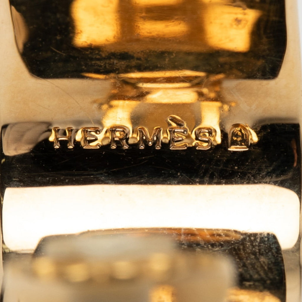 Hermes earrings, gold, blue, multicolor plated, women's, HERMES