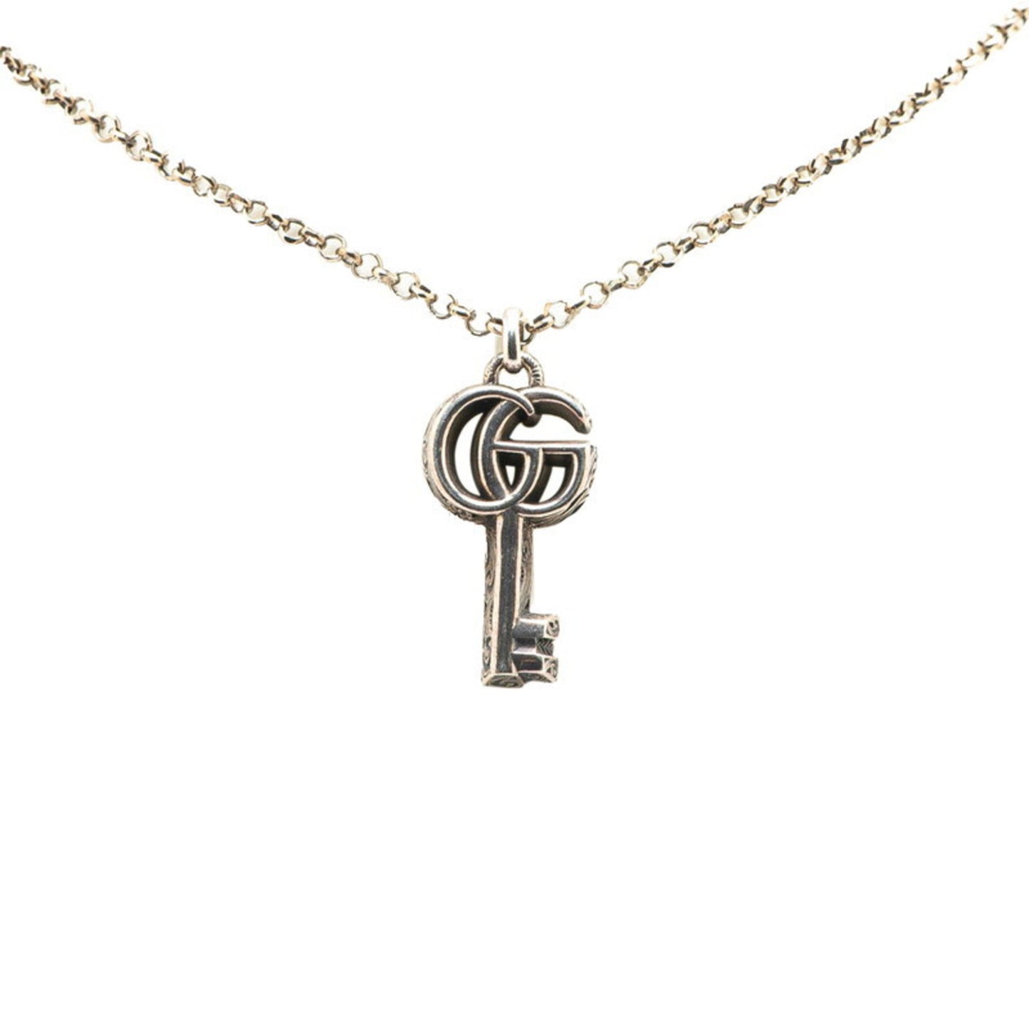 Gucci Double G Key Necklace SV925 Silver Men's GUCCI