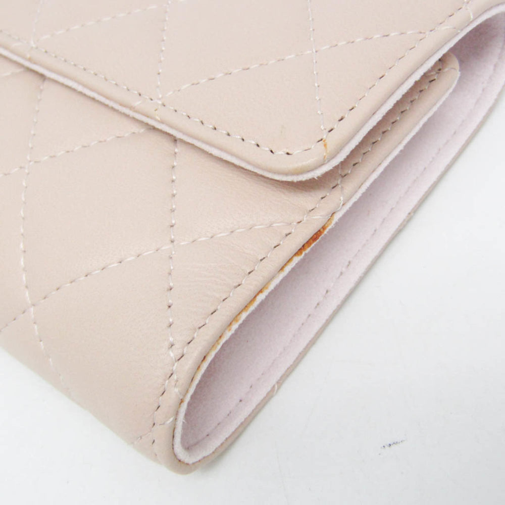 Chanel Matelasse 2.55 Jewelry Case Women's Leather Clutch Bag Light Pink — Like New