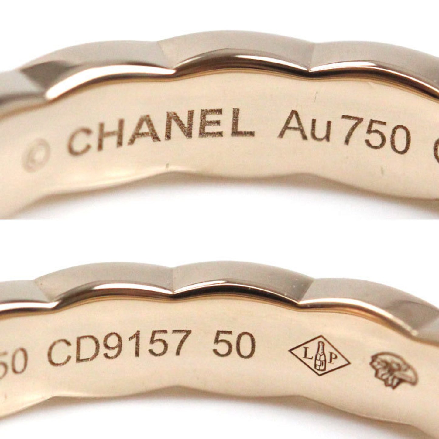 CHANEL 18K Pink Gold Coco Crush Ring J11785 Size 9.5 (50cm) 3.6g Women's