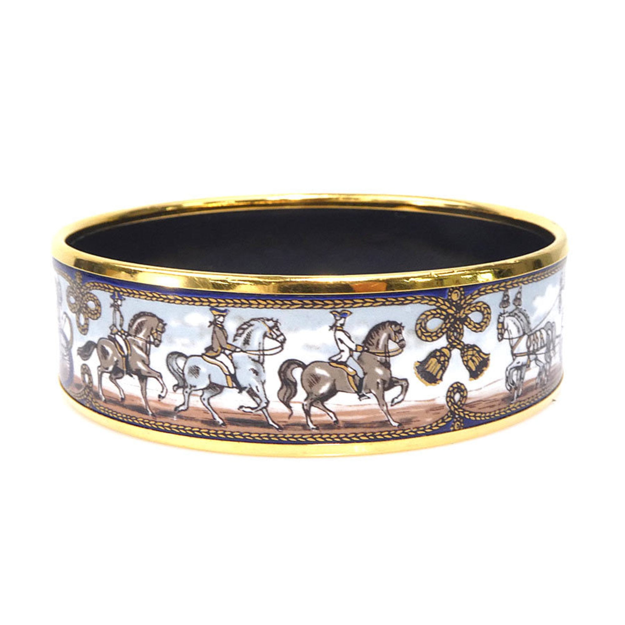 Hermès HERMES bangle bracelet in enamel, gold, white, and multicolor, women's, e61286a