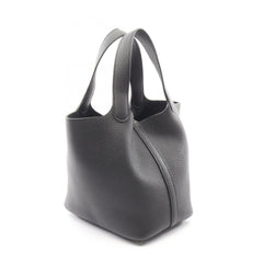 Hermes Picotin Lock PM Handbag, Leather, Taurillon Clemence Women's, Black, 056289CC — New - Store Return