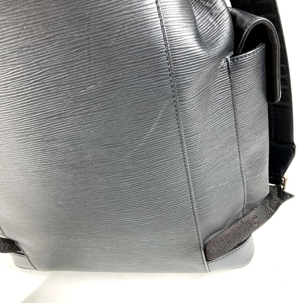LOUIS VUITTON M53413 Epi Supreme Collaboration Christopher PM Backpack Bag Rucksack Leather Men's Noir Black — Like New