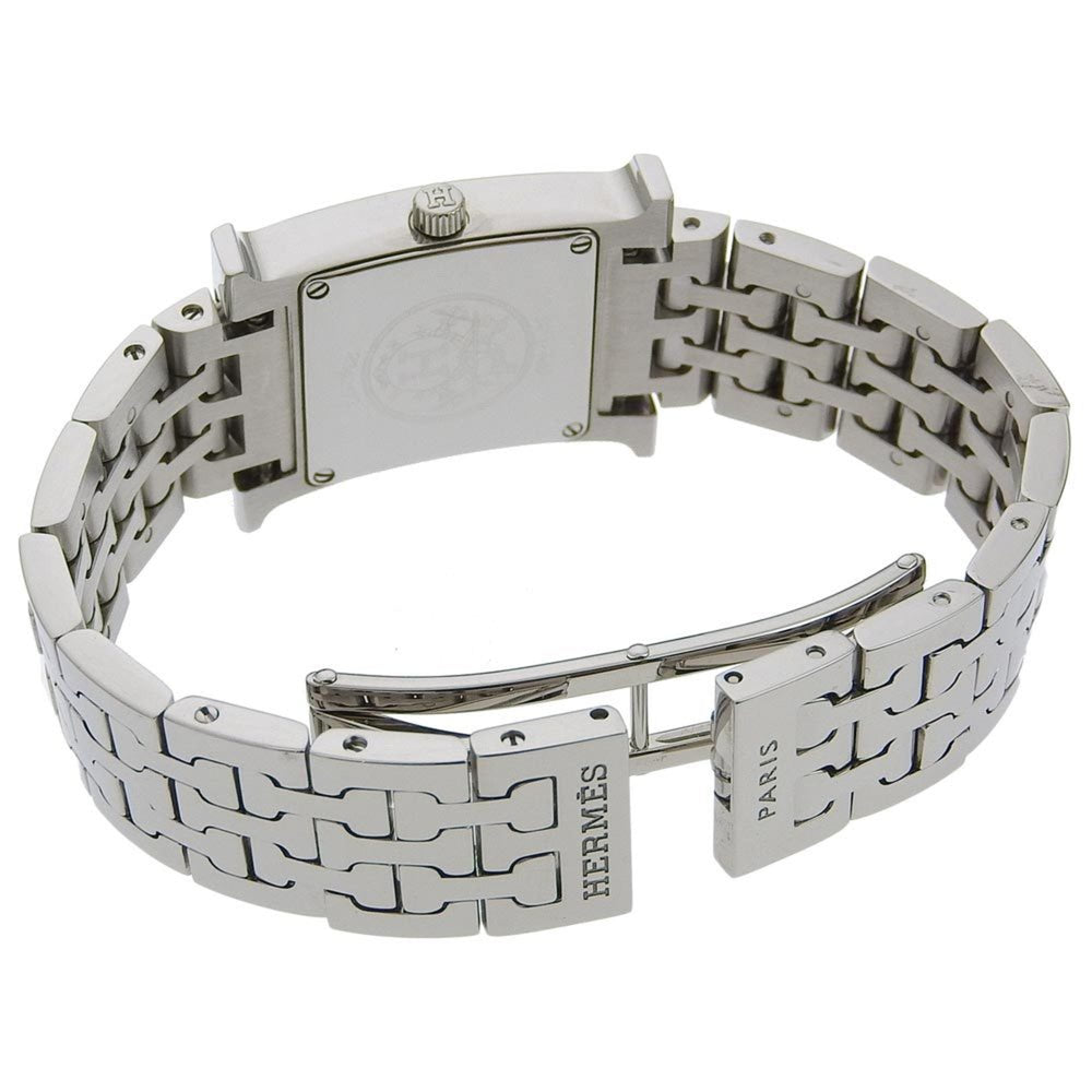 Hermes HERMES H Watch Diamond Bezel HH1.230 Stainless Steel x Quartz Analog Display Ivory Dial Heure for Women — Very Good
