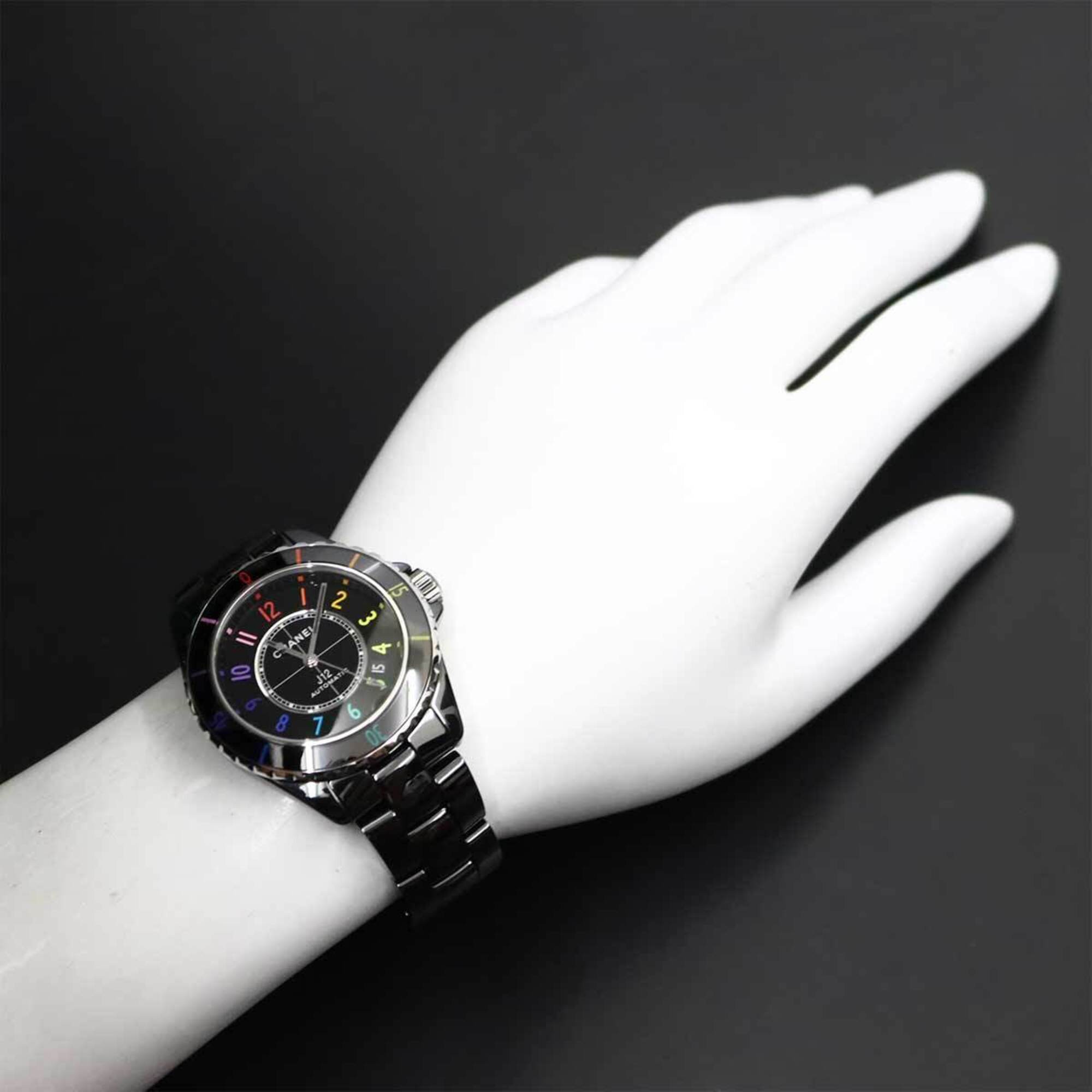 Chanel J12 Electro 38, Limited Edition of 1255 Pieces Worldwide, H7122, Men's Watch, Date, Black Ceramic, Automatic Winding — Like New