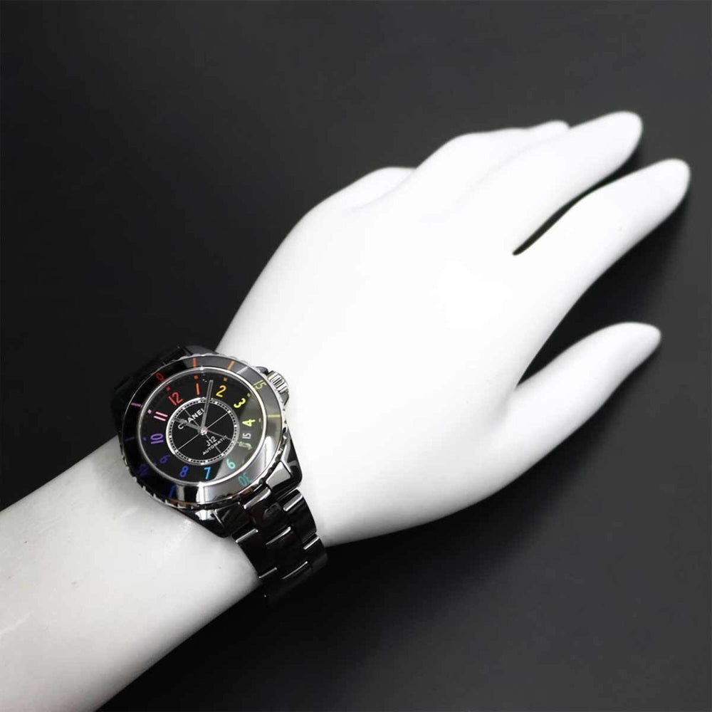 Chanel J12 Electro 38, Limited Edition of 1255 Pieces Worldwide, H7122, Men's Watch, Date, Black Ceramic, Automatic Winding — Like New