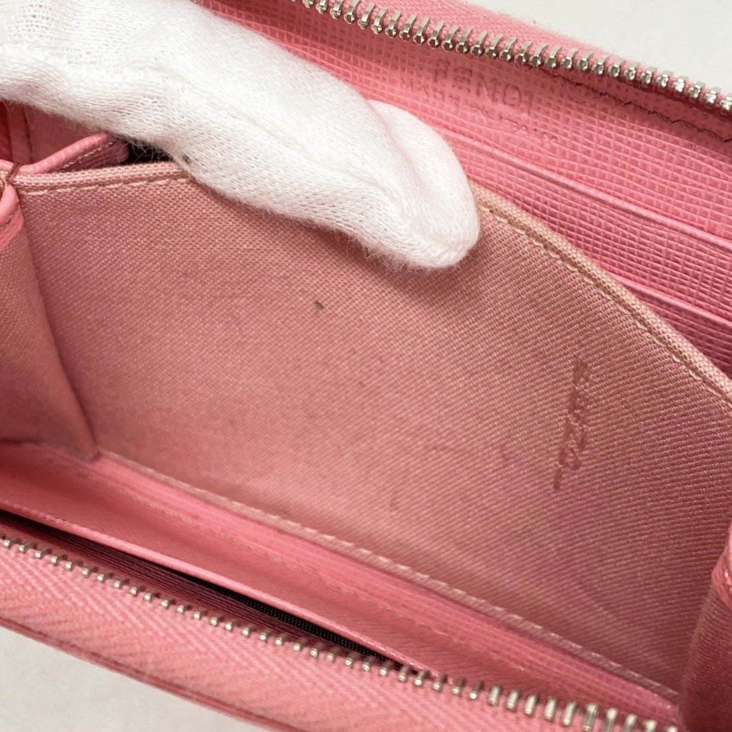 Fendi Monster Leather Wallet/Coin Case, Pink, Women's