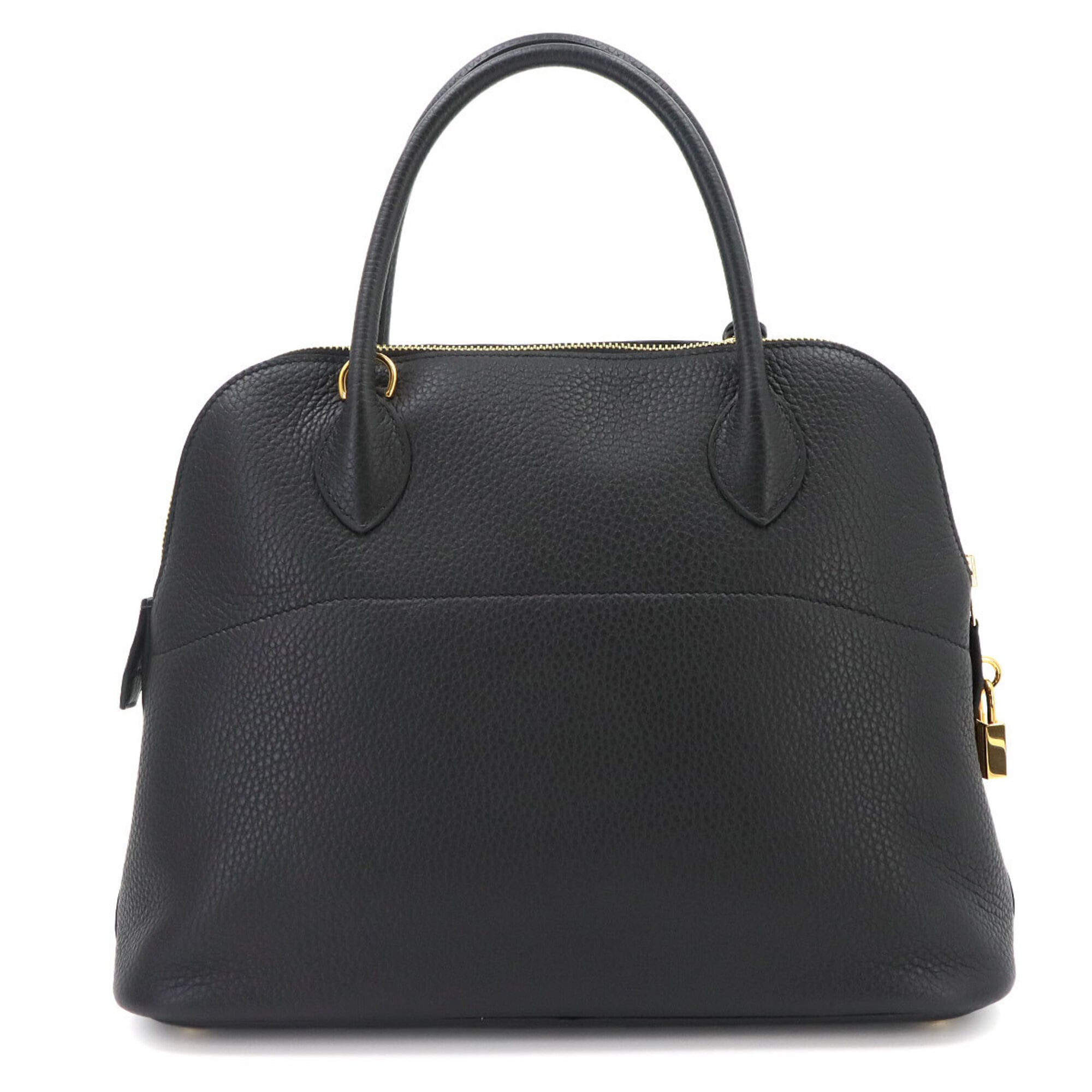 Hermes Bolide 31 2-way Handbag/Shoulder Bag, Taurillon Clemence Leather, Black, Z Stamp, Gold Hardware — Like New