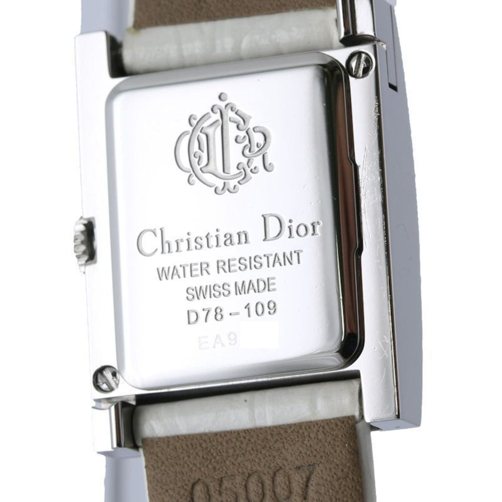 Christian Dior Malice Square D78-109 Women's Watch, Stainless Steel x Leather Strap, 130538 — Good