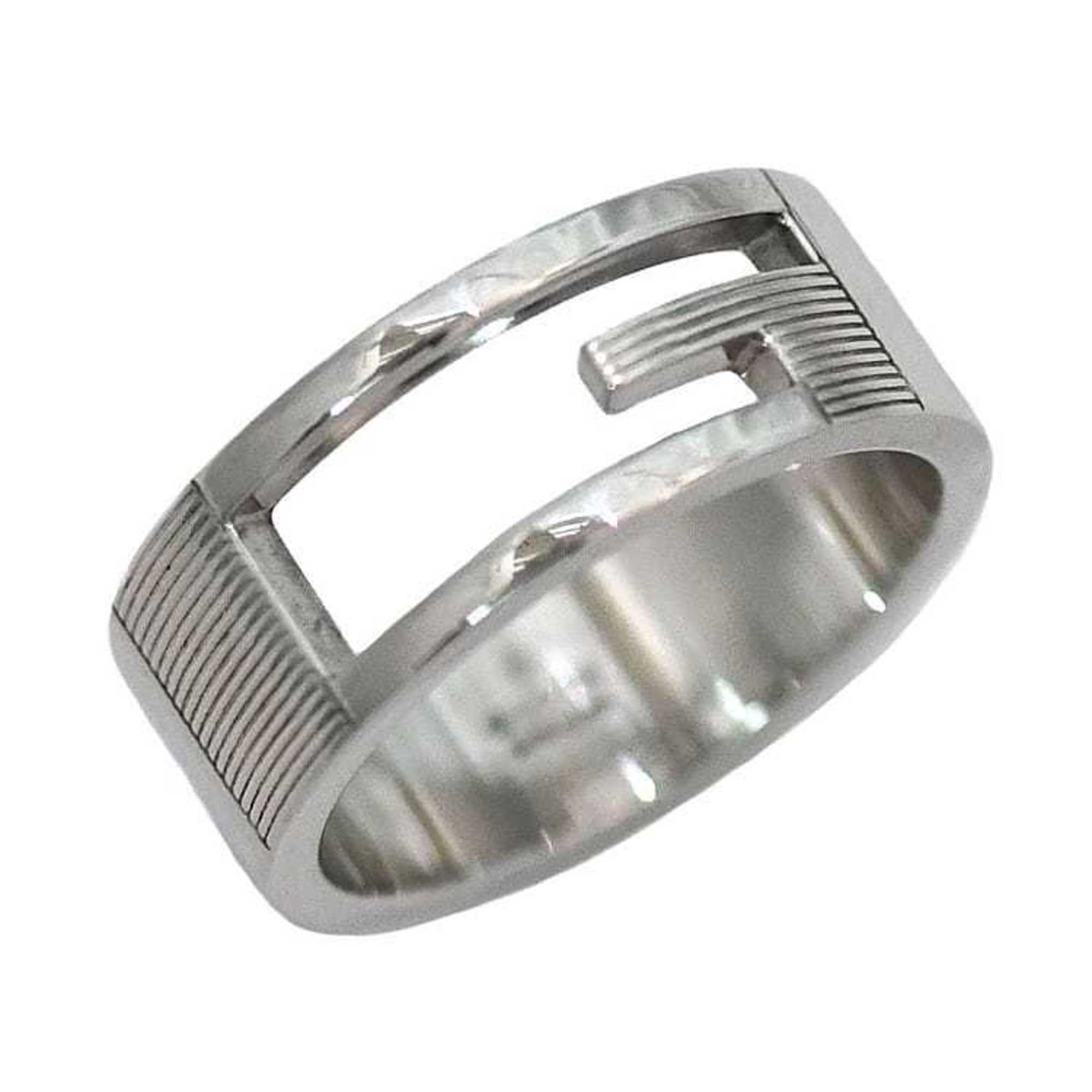 Gucci Branded Ring Silver G Cut 032661 09840 8106 ec-20394 Size 16 Ag 925 SILVER GUCCI — Like New