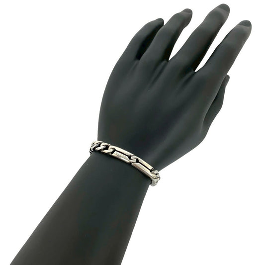 GUCCI Knot Infinity Bracelet Logo Silver 925 Chain Bangle 67214