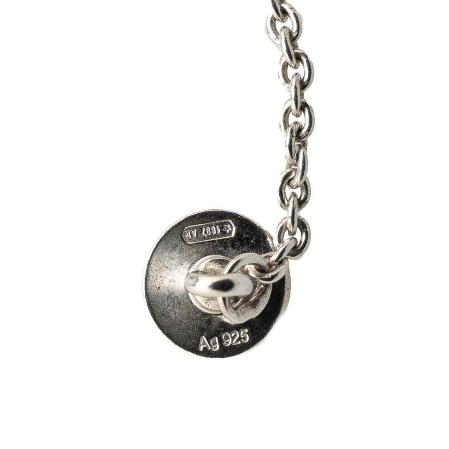 Gucci Heart Stud Bejeweled Necklace SV925 Silver Women's GUCCI