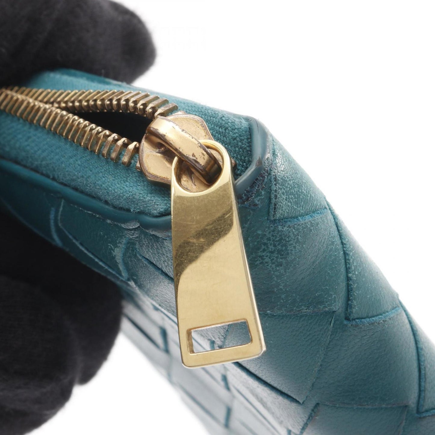 Bottega Veneta Intrecciato Round Long Wallet, Leather, Men's and Women's, Green