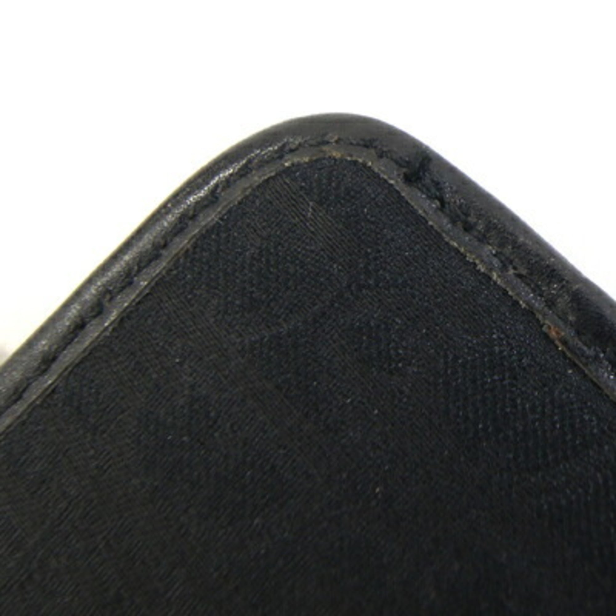 Christian Dior Dior coin case, black canvas and leather, Trotter mini wallet, old, women's, Christian