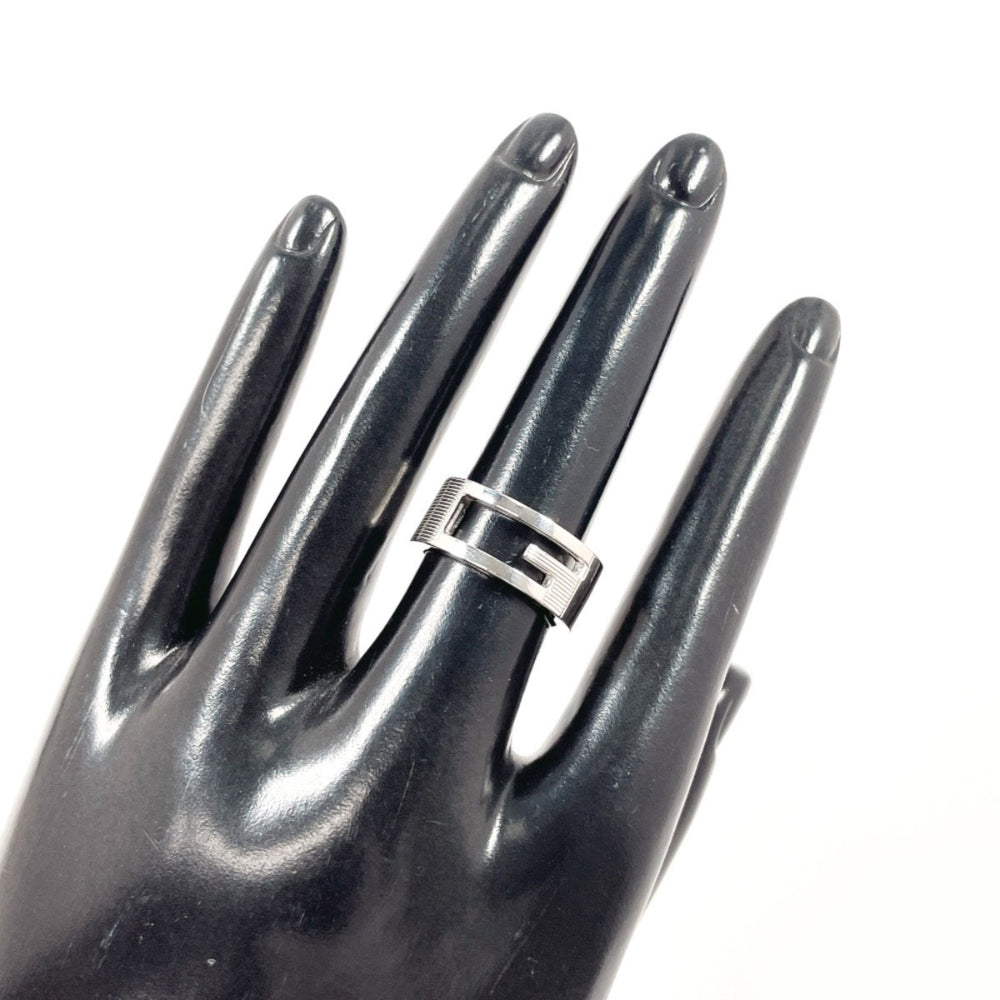GUCCI Branded Cutout G Ring, Sterling Silver 925, Size 11, Silver, Women's — Like New