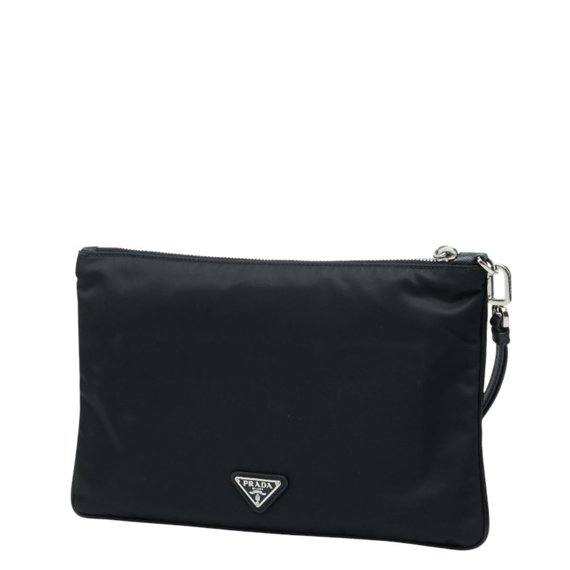 Prada Monkey Robot Clutch Bag, Second Black, Multicolored Nylon, Saffiano Leather, Men's PRADA