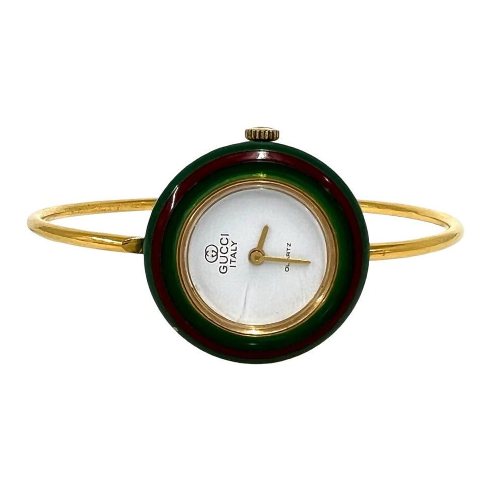 GUCCI Vintage Change Bezel Sherry Line GP Quartz Wristwatch Gold 28050 — Good