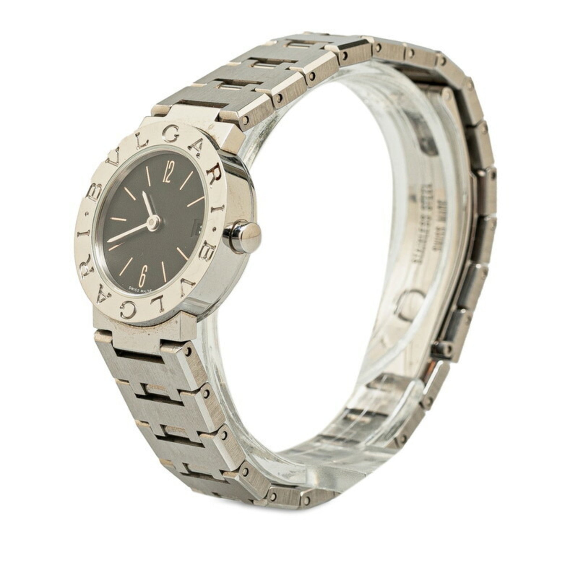 BVLGARI Watch BB23SS Quartz Black Dial Stainless Steel Women's — Good