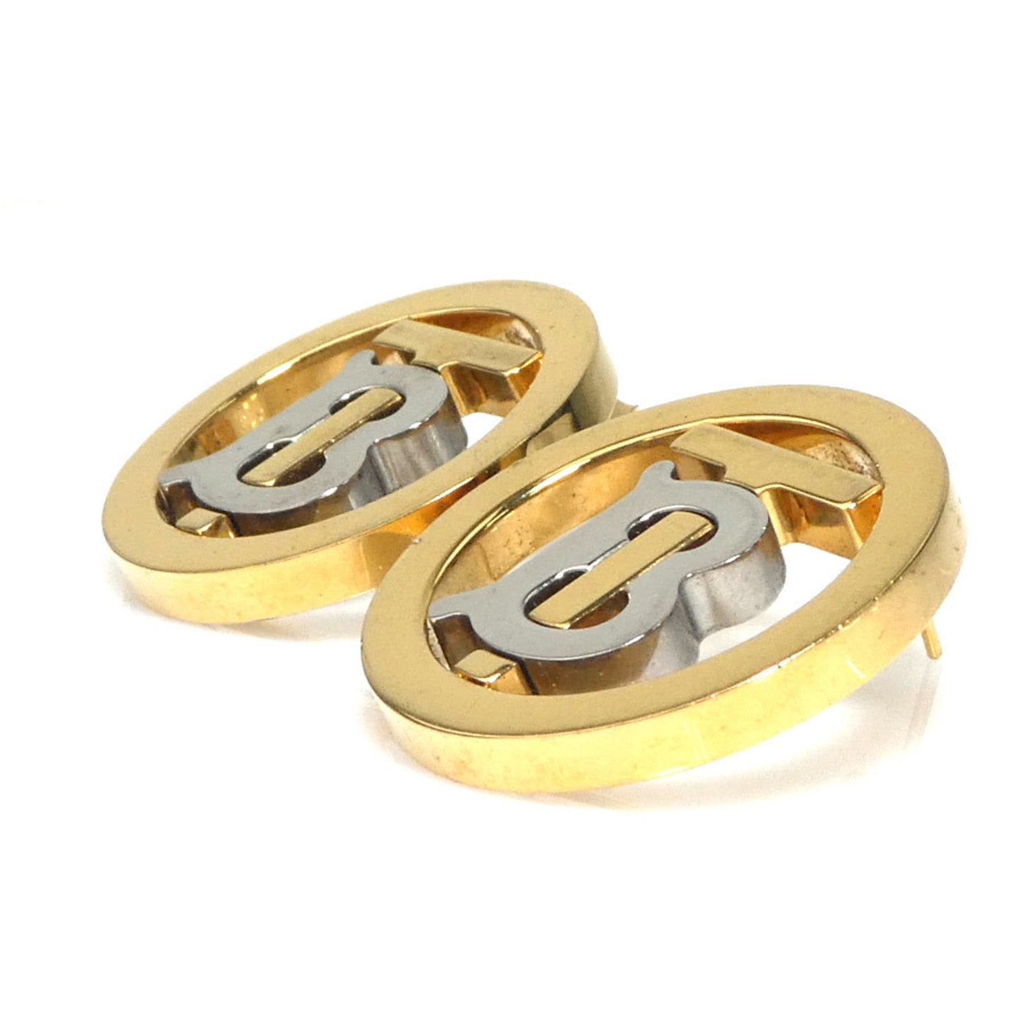 Burberry earrings in gold and silver, women's, 56398i