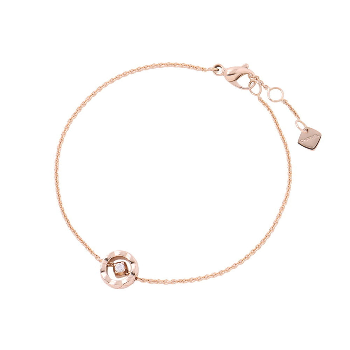 Chanel Coco Crush Collection Bracelet, 1 Diamond (approx. 0.03ct), 18K Pink Gold, J12368. (CHANEL Bracelet) — Like New