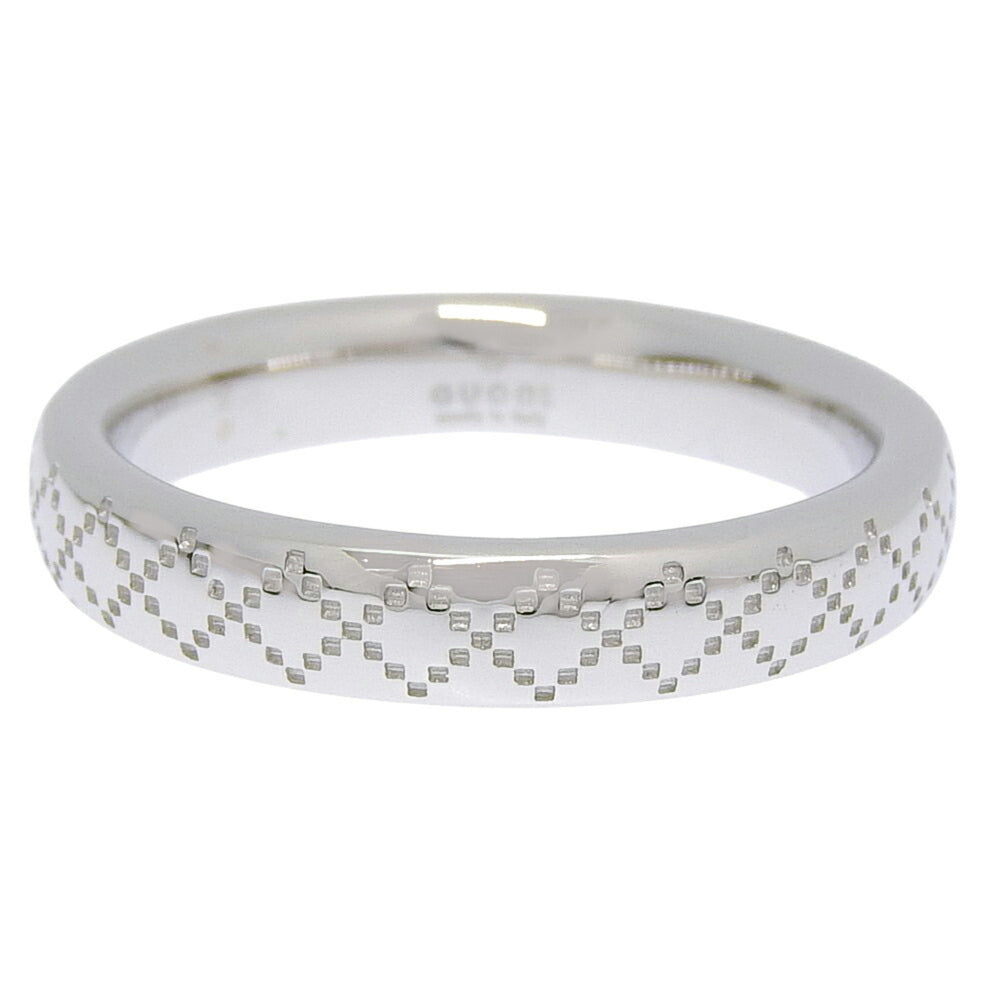 Gucci Diamantissima Ring, 18K White Gold, approximately 4.8g, Size #10 (approximately US size 10) — Like New