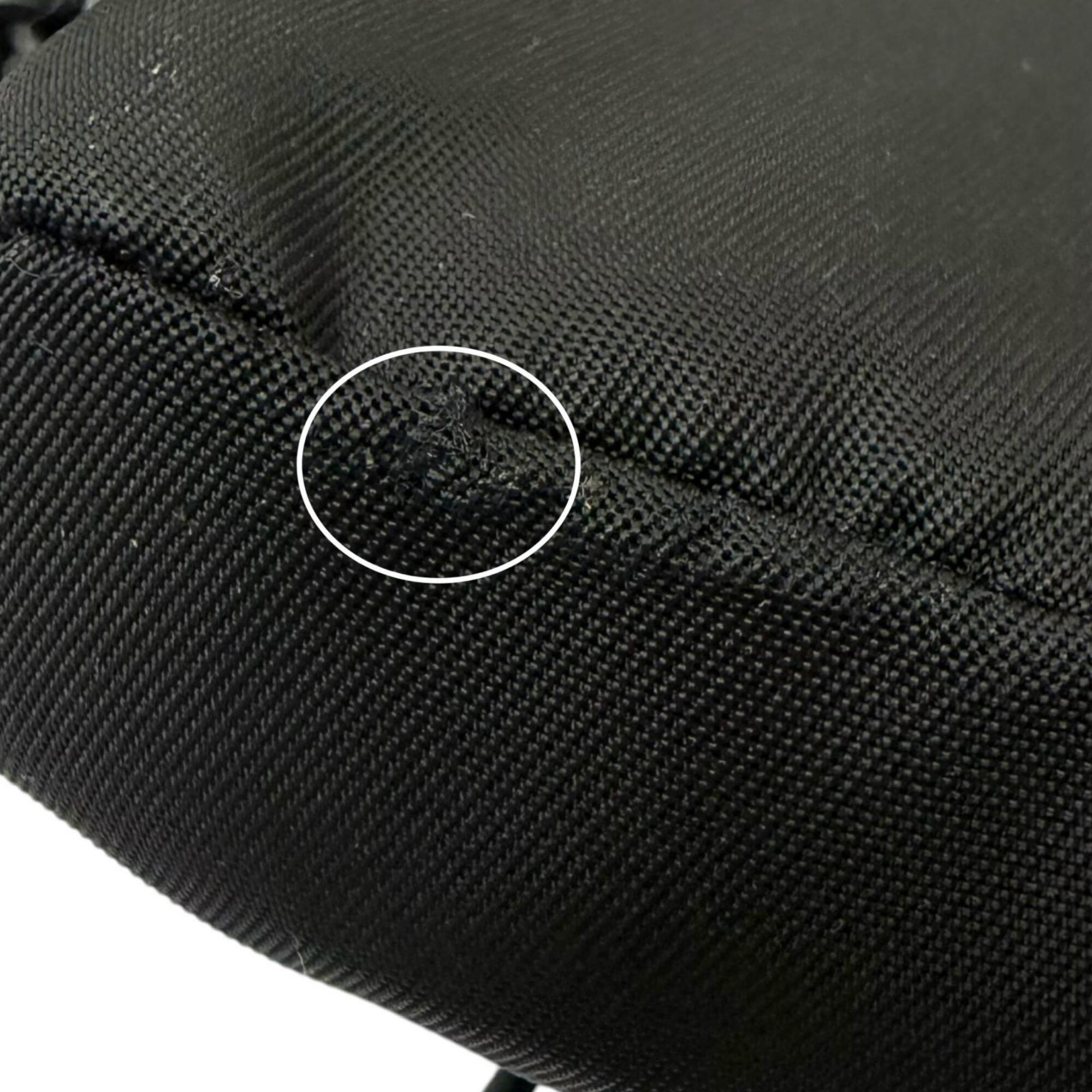 PRADA 2TT205 Triangle Logo Backpack Motif Bag Charm Strap, Black, Made in Italy, Men's, with Box — Like New