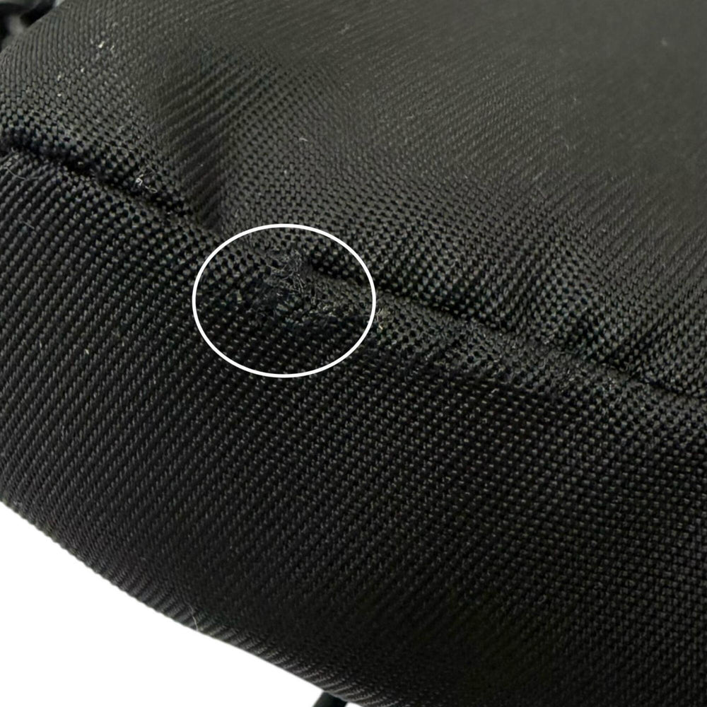 PRADA 2TT205 Triangle Logo Backpack Motif Bag Charm Strap, Black, Made in Italy, Men's, with Box — Like New