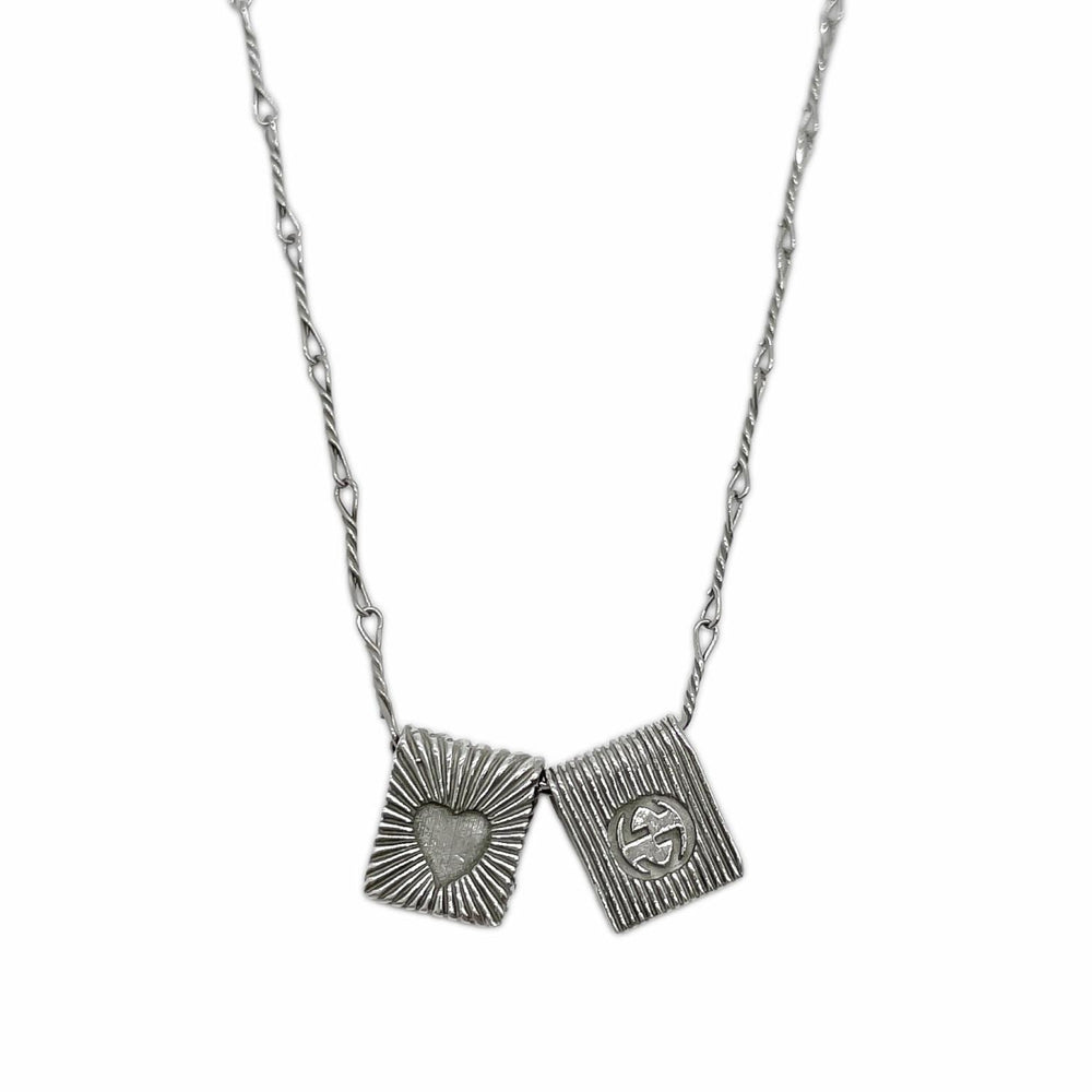 GUCCI Interlocking Necklace, SV925 Silver, Women's — Like New