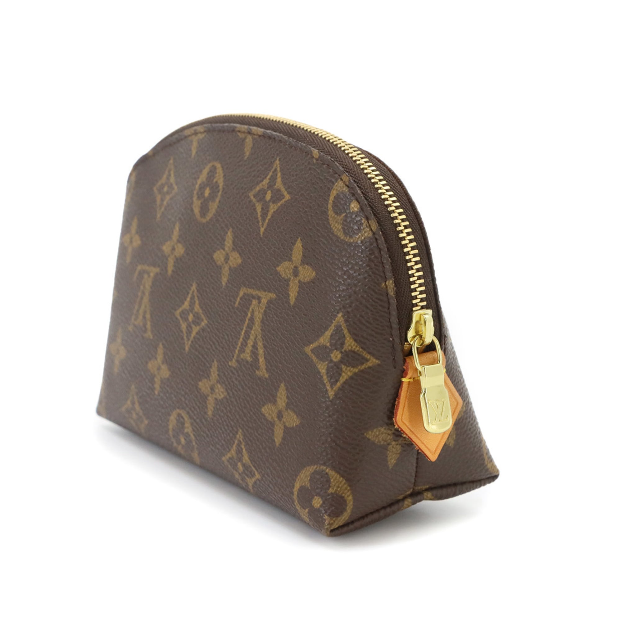 Louis Vuitton Monogram Pochette Cosmetic PM Handbag Pouch Brown M47515 — Like New
