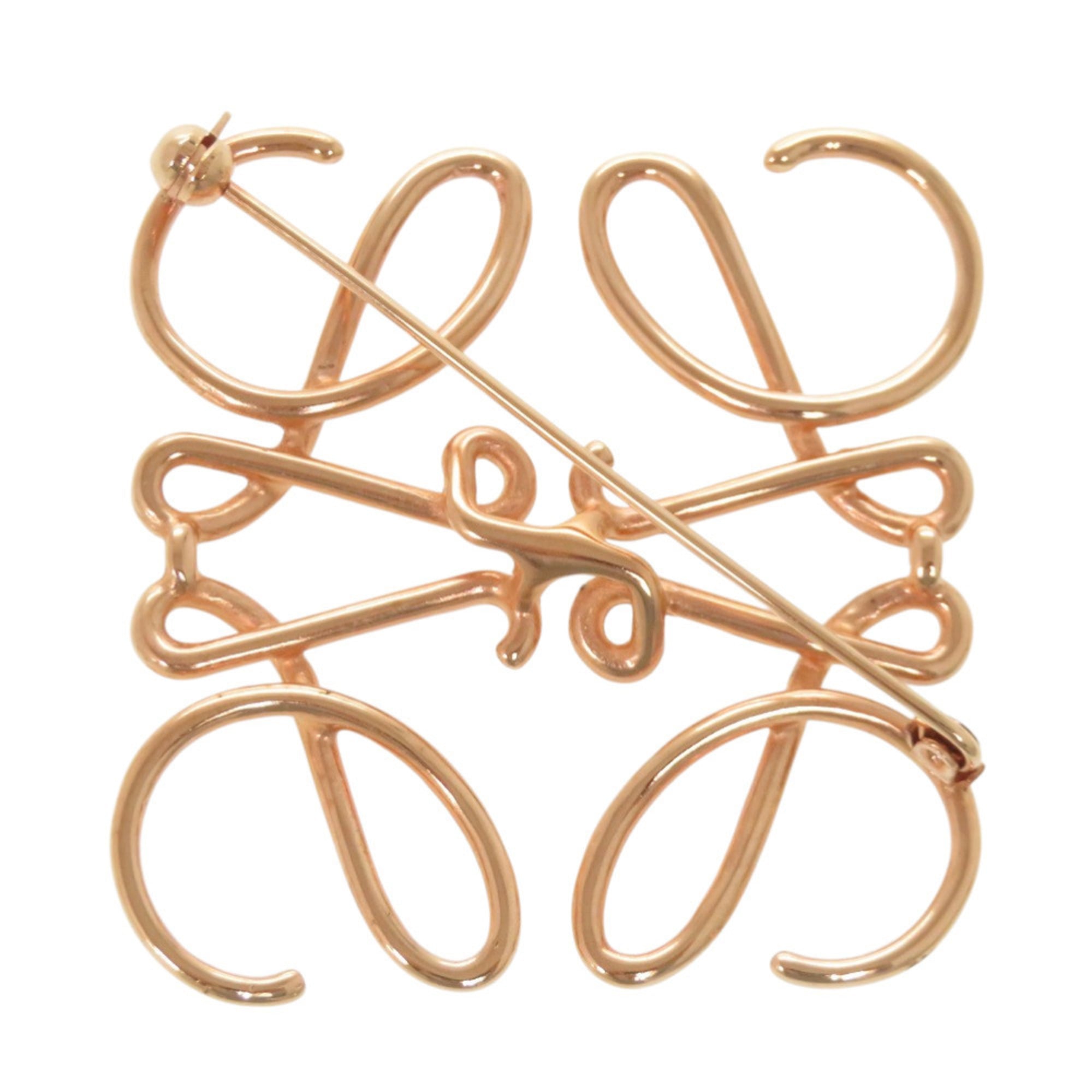 Loewe Anagram Pink Gold Metal Brooch Accessory 0035 LOEWE — Like New