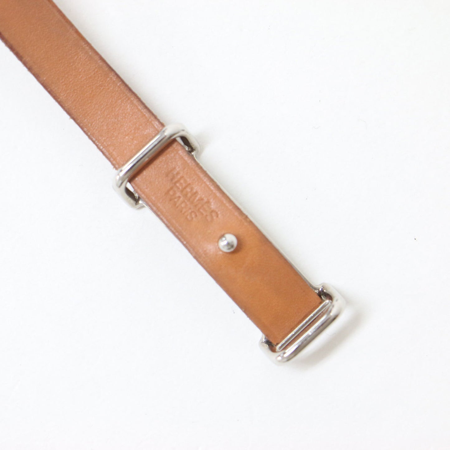 HERMES Hermes API2 Leather Belt Bracelet Bangle Brown Luxury