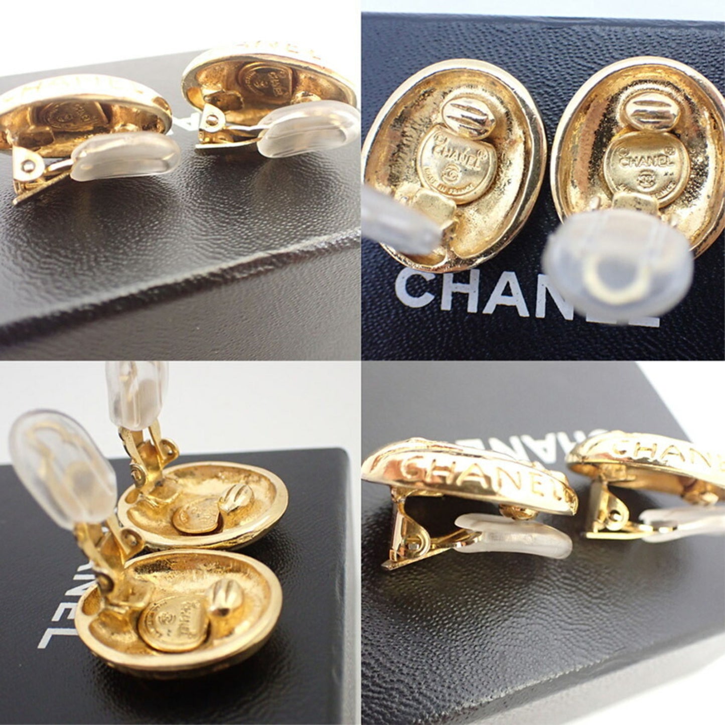 CHANEL Mademoiselle Gold-Plated Earrings j92-13