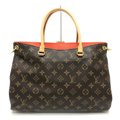 LOUIS VUITTON M41148 Pallas 2WAY Bag Shoulder Handbag Monogram Canvas Women's Brown — Like New