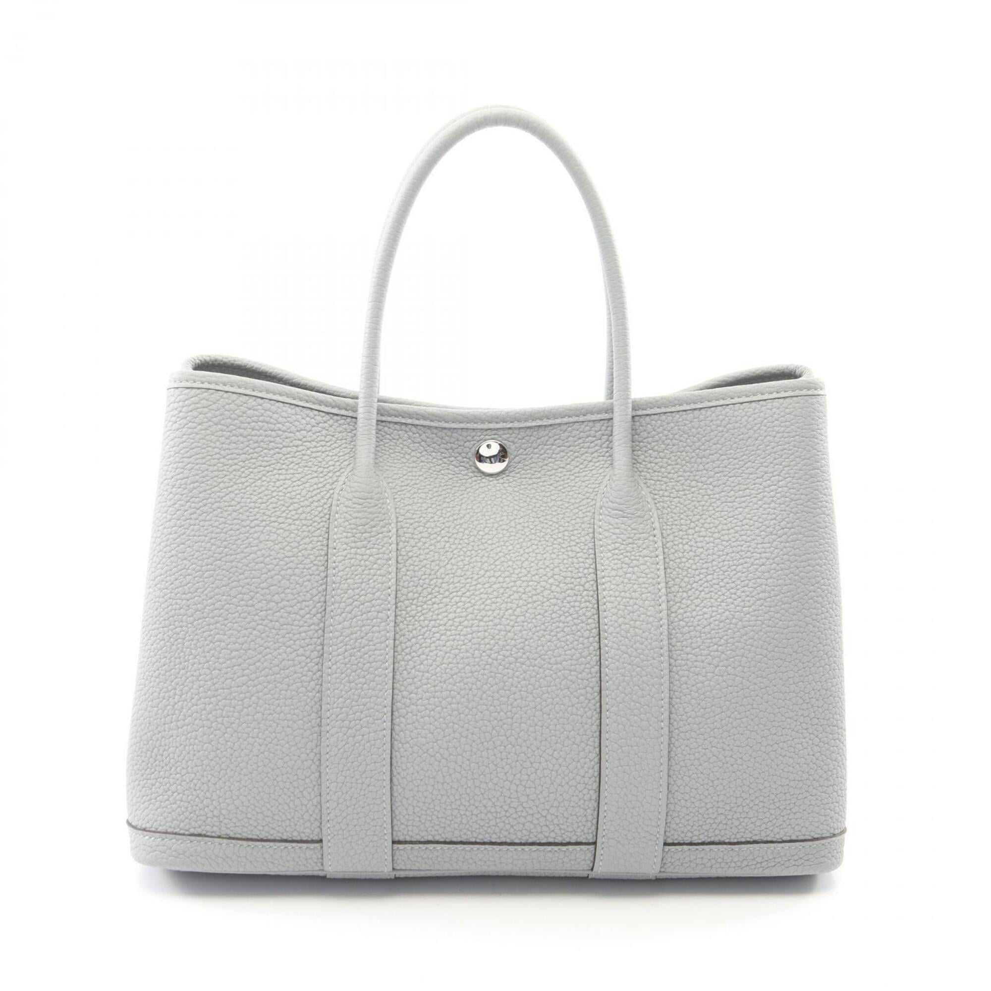 Hermes Garden Party TPM Tote Bag Handbag Leather Negonda Women's Grey Gris Pantan — New - Store Return