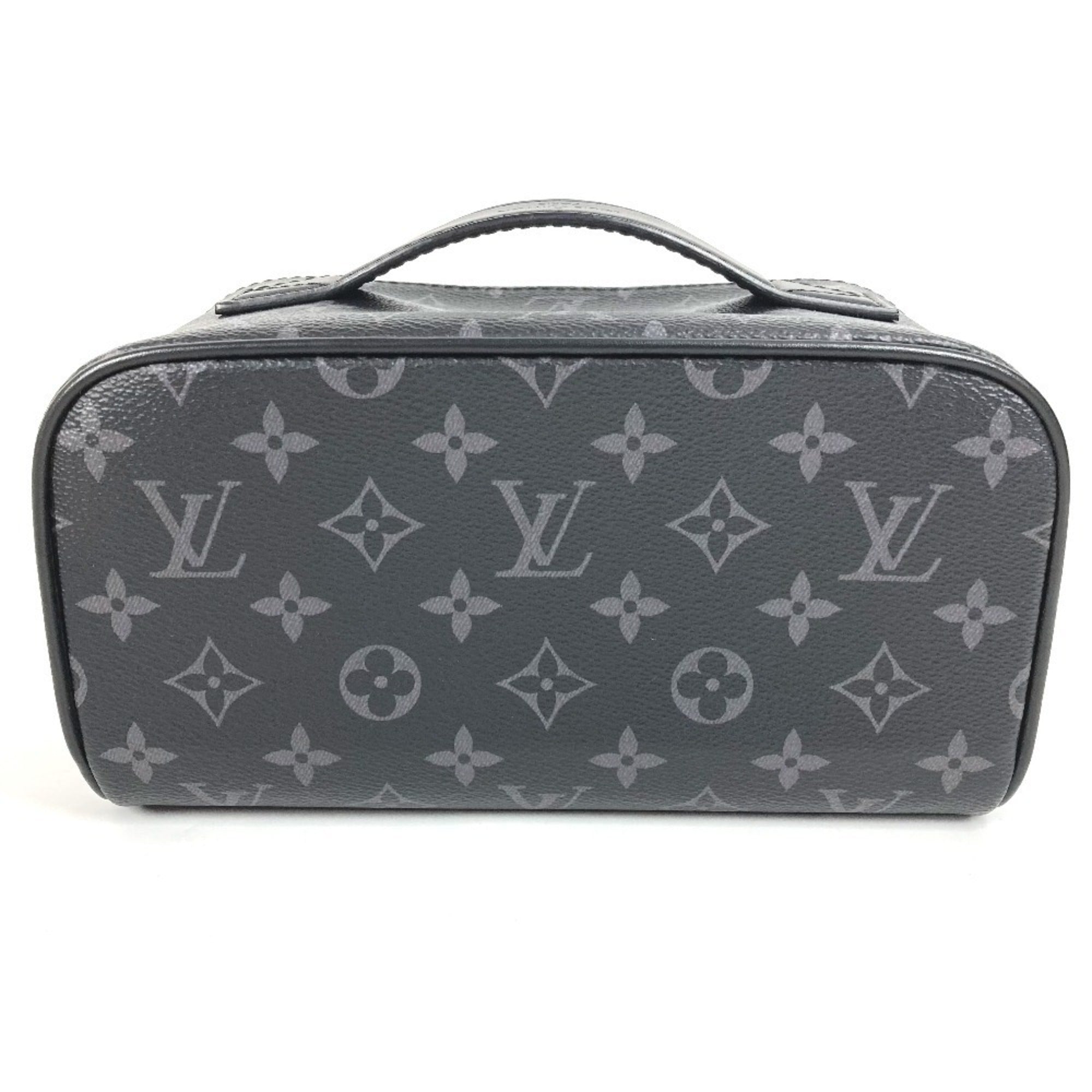 LOUIS VUITTON M11508 Monogram Eclipse Toiletry Bag, Pouch, Second Clutch Handbag, Canvas, Men's, Black — Like New