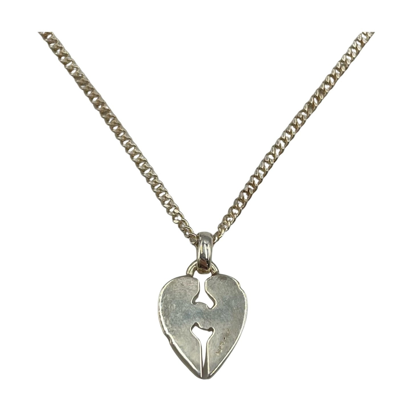 Gucci Knot Heart Necklace in Silver 925 for Women